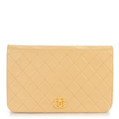 Chanel Lambskin Quilted Small Single Flap Beige 1 of 7