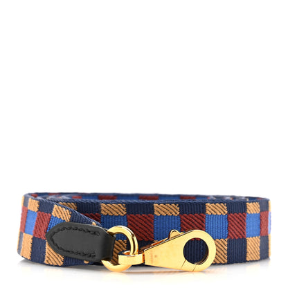 Hermes Toile Swift 25mm Maxi Quadrille Shoulder Strap Bleu Billard Biscuit Rouge H Black 1 of 6
