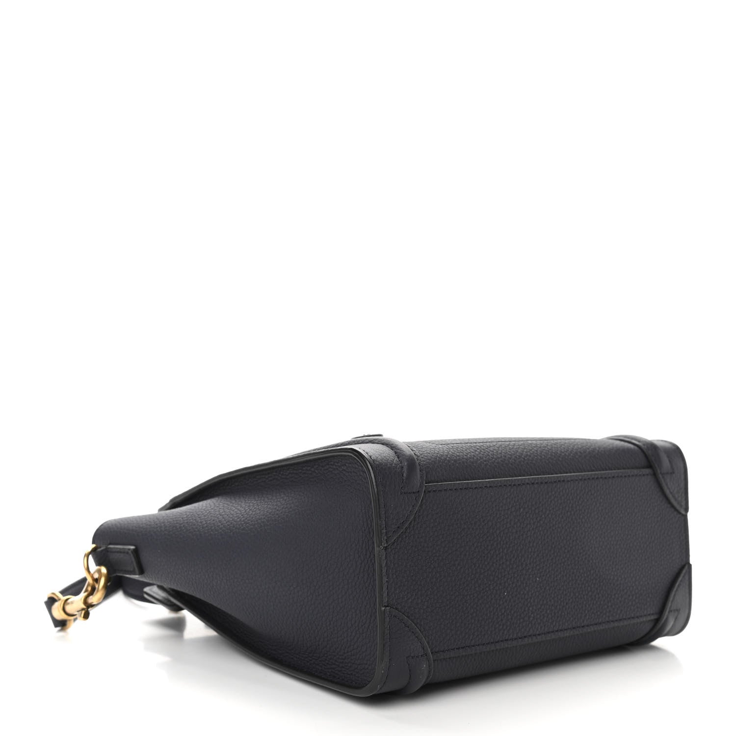 Celine Baby Drummed Calfskin Nano Luggage Navy Blue 4 of 10