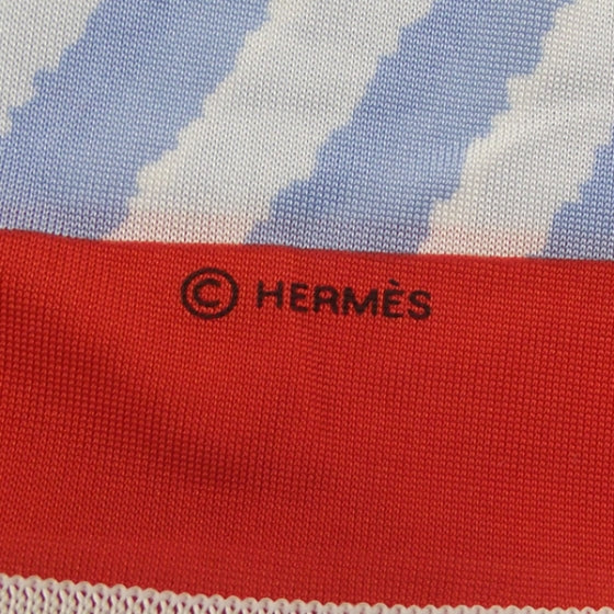 Hermes Silk Jersey La Mediterranee Triangle Scarf 4 of 6