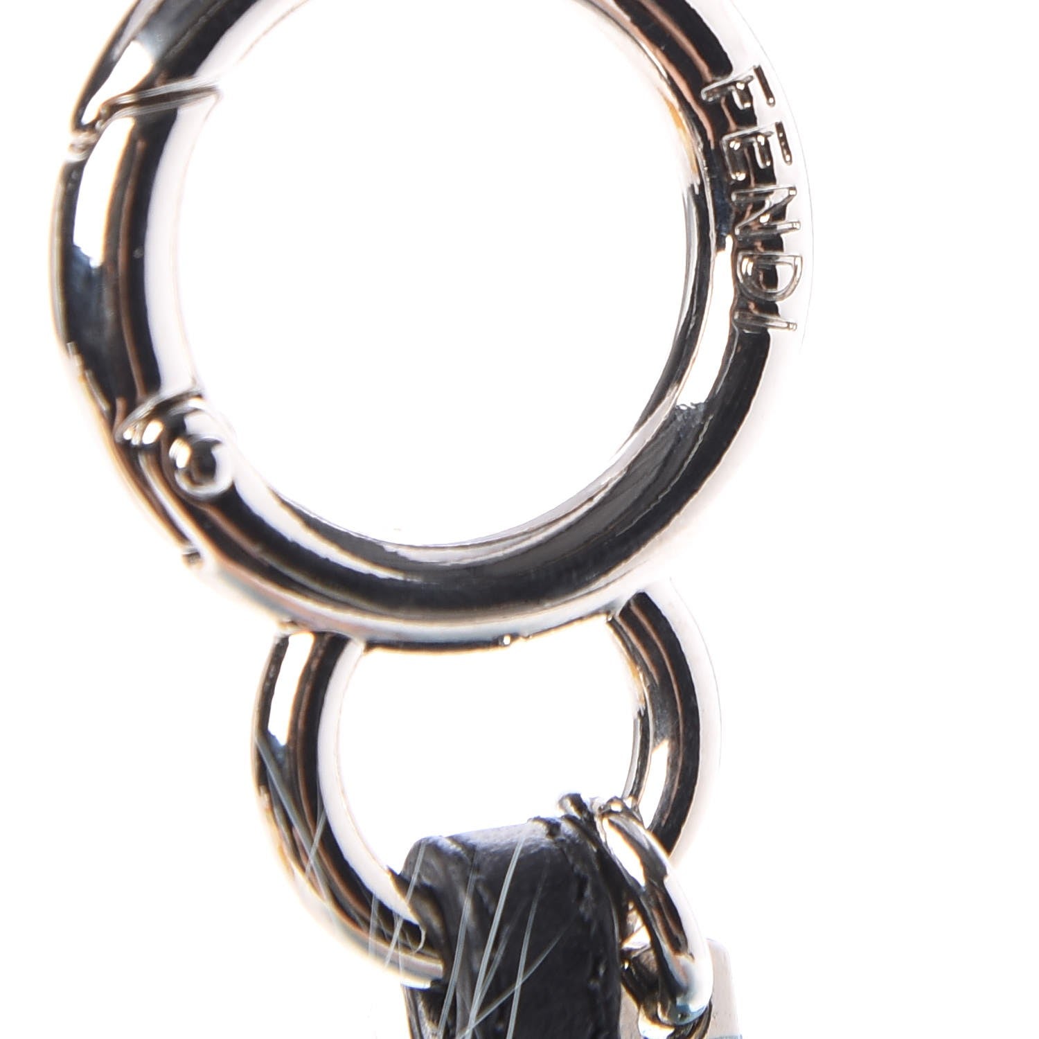 Fendi Fox Mink Rabbit Fur Vitello Flamingo Mini Monster Bag Bug Charm Lagoon Black Multicolor 4 of 5
