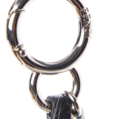 Fendi Fox Mink Rabbit Fur Vitello Flamingo Mini Monster Bag Bug Charm Lagoon Black Multicolor 4 of 5