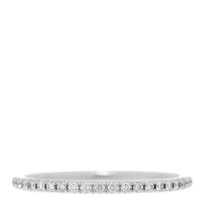 Tiffany 18K White Gold Diamond Metro Full Eternity Band Ring 54 7 3 of 5