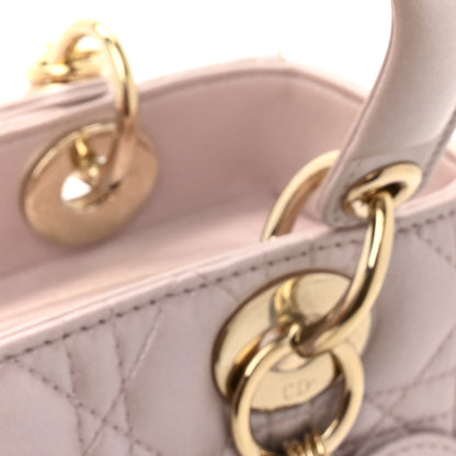 Christian Dior Pearly Lambskin Cannage Medium Lady Dior Lotus 16 of 16
