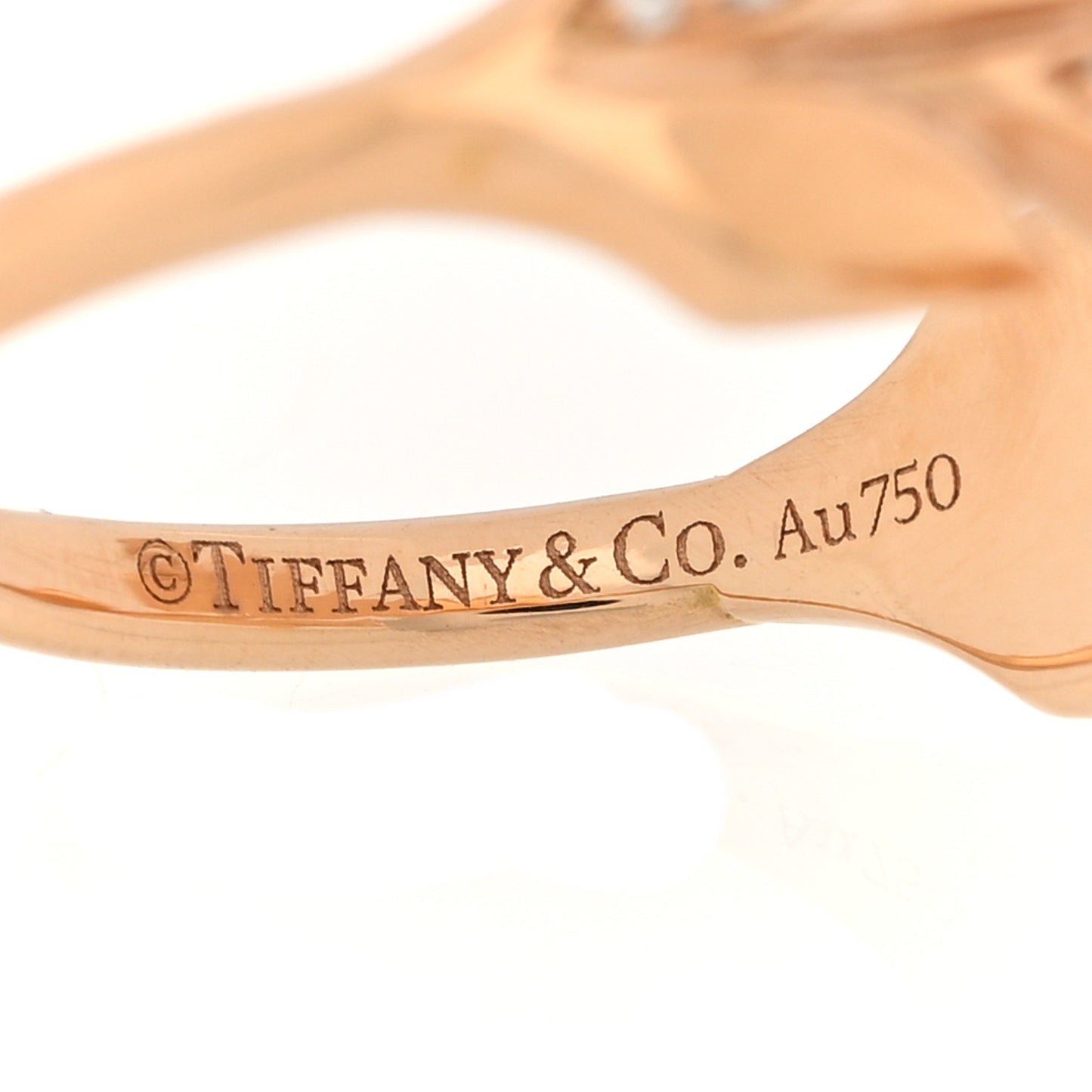 18K Rose Gold Diamond Victoria Vine Bypass Ring 49 4.75