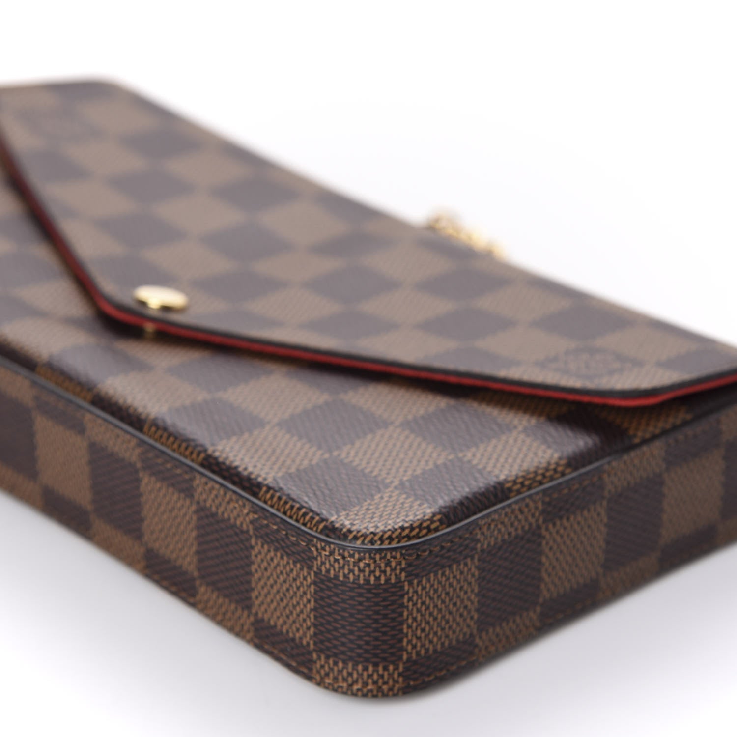 Louis Vuitton Damier Ebene Pochette Felicie Chain Wallet 7 of 11