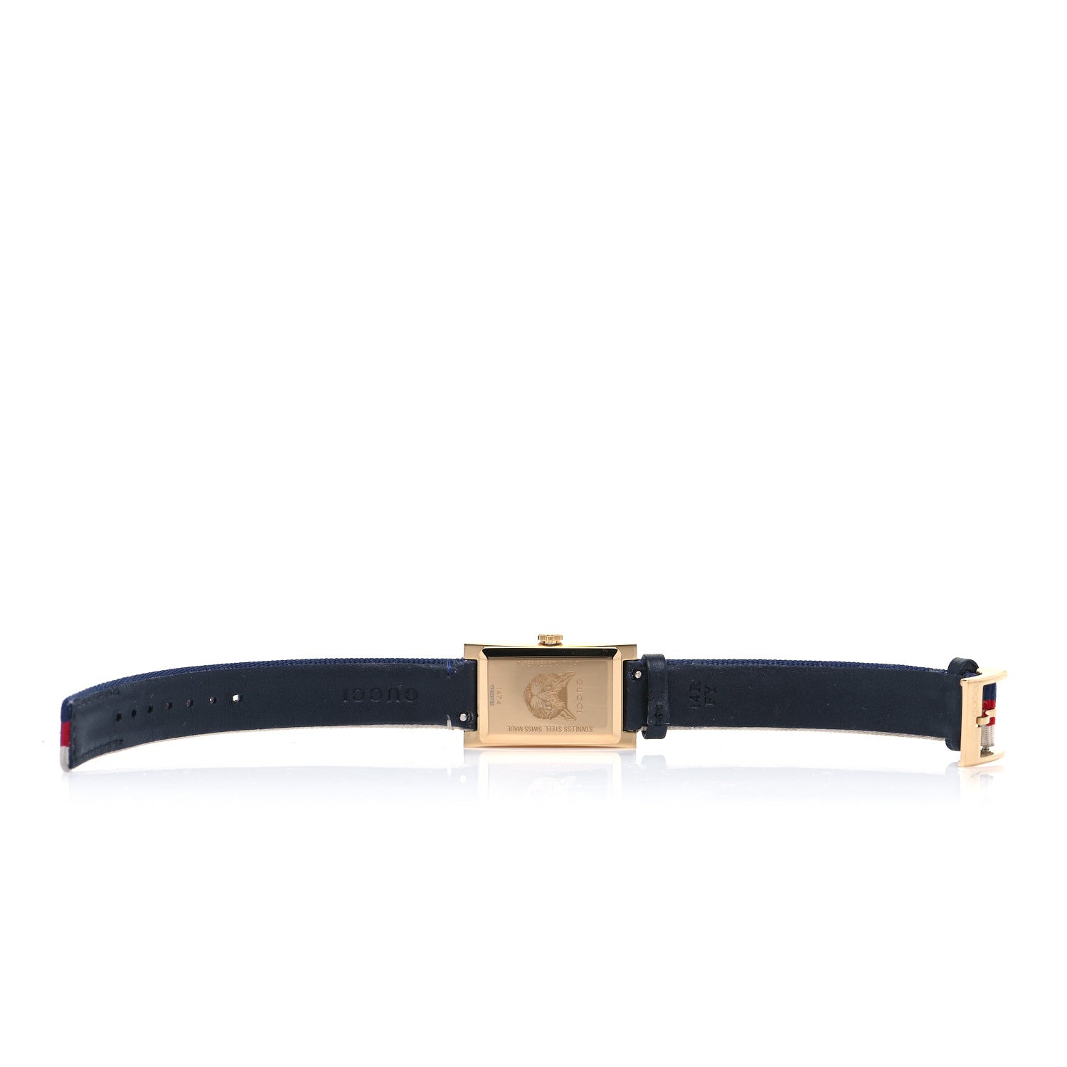 Gucci Stainless Steel Nylon Mother of Pearl 21mm Web G-Frame Quartz Watch Blue 6 of 6