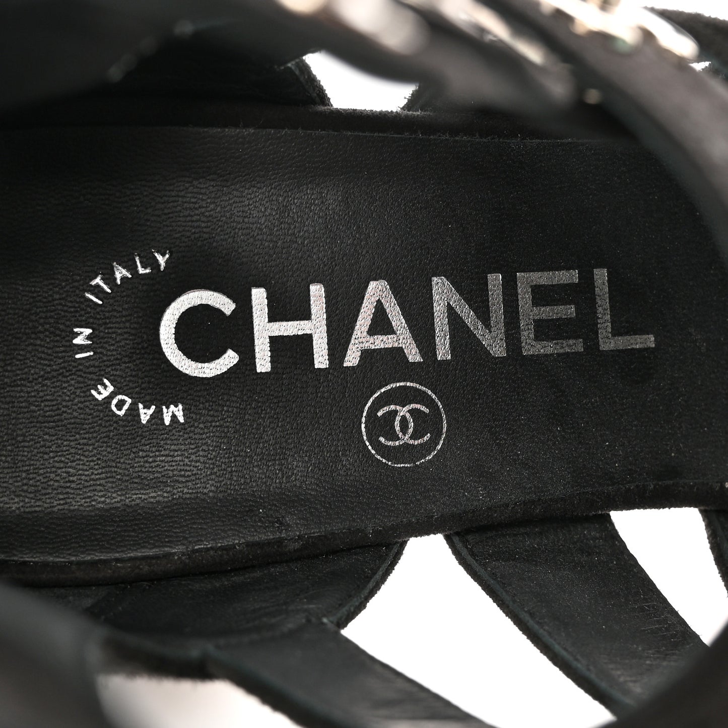 Kid Suede CC Turnlock Sandals 37.5 Black