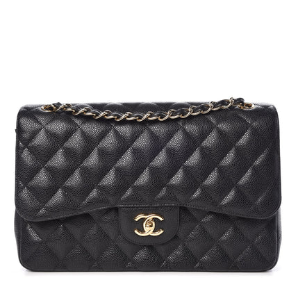 Chanel Caviar Quilted Jumbo Double Flap Black 1 of 8