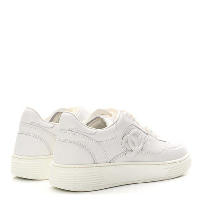 Chanel Calfskin CC Womens Sneakers 36 White 5 of 10