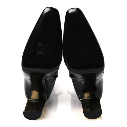 Saint Laurent Vitello Marilyn Auteuil 105 Knee High Zip Boots 38.5 Black 7 of 10