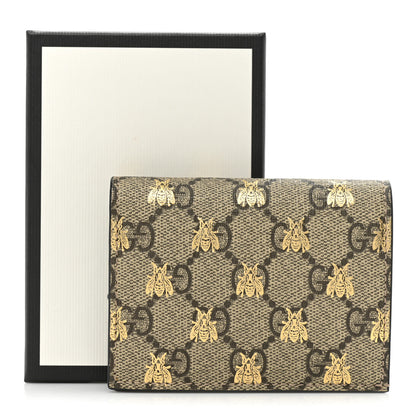 Gucci GG Supreme Monogram Bee Print Card Case 11 of 11
