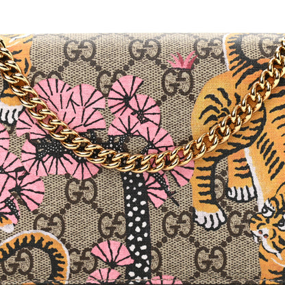 Gucci GG Supreme Monogram Bengal Chain Wallet Beige Pink 8 of 9
