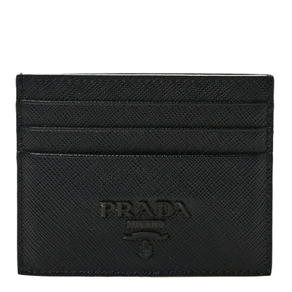 Prada Saffiano Shine Monochrome Card Holder Black 1 of 8