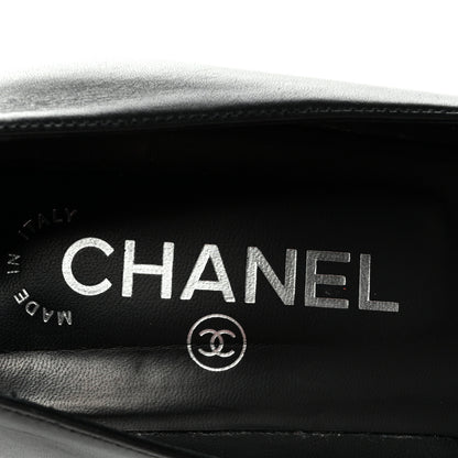 Chanel Calfskin CC Cap Toe Chain Pumps 39 Black 8 of 11
