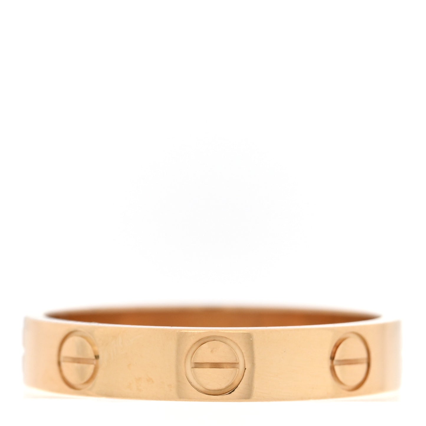 18K Yellow Gold 3.5mm LOVE Wedding Band Ring 52 6