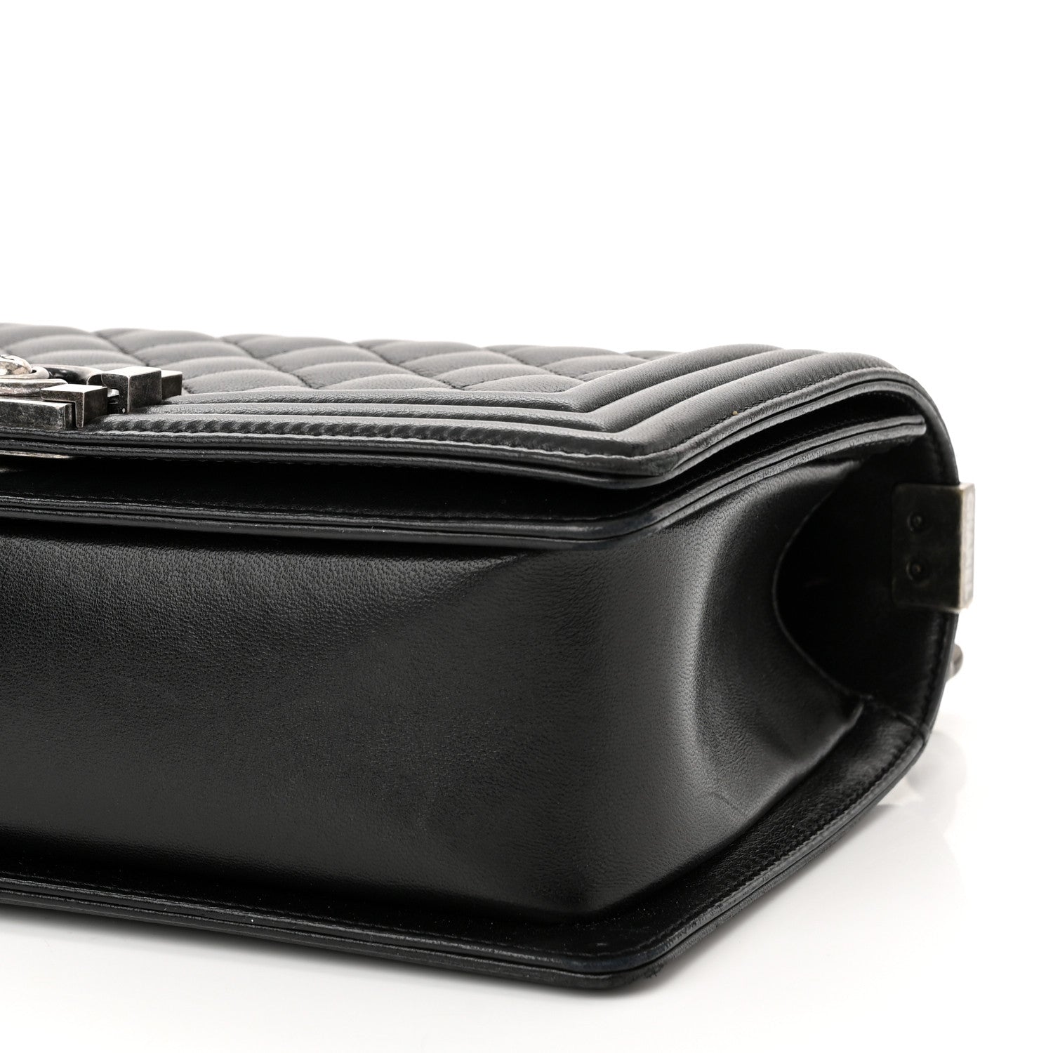 Chanel Lambskin Quilted Medium Boy Flap Black 10 of 12