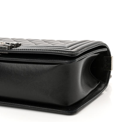 Chanel Lambskin Quilted Medium Boy Flap Black 10 of 12