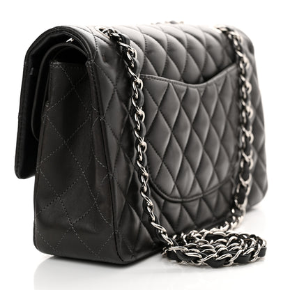 Chanel Lambskin Quilted Medium Double Flap Dark Grey 3 of 11
