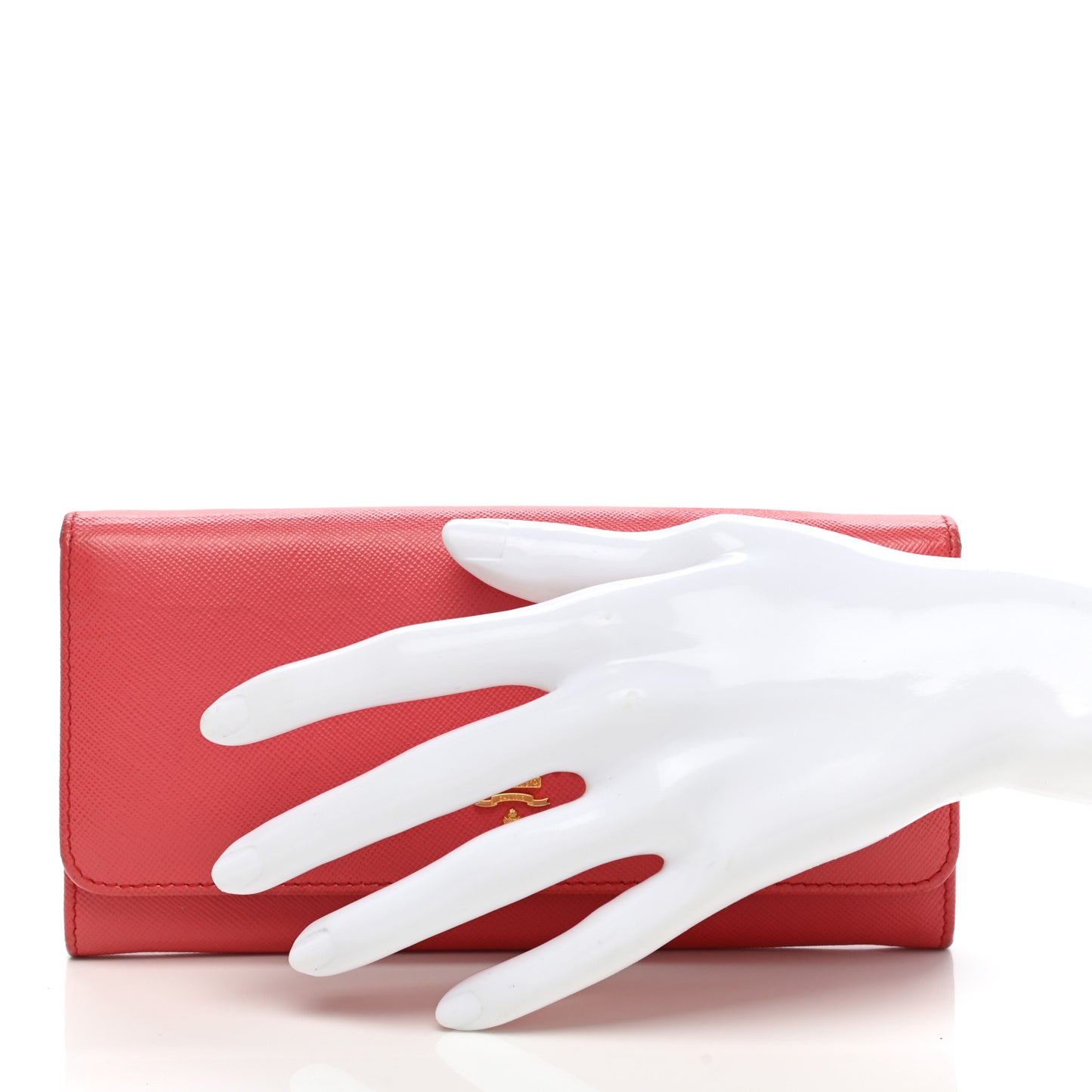 Saffiano Metal Continental Flap Wallet Peonia