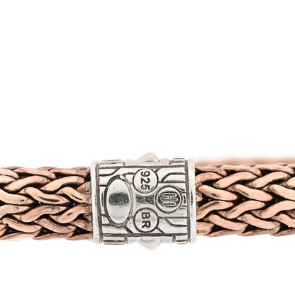 John Hardy Sterling Silver Bronze Champagne Diamond 7.5mm Classic Chain Bracelet 3 of 4