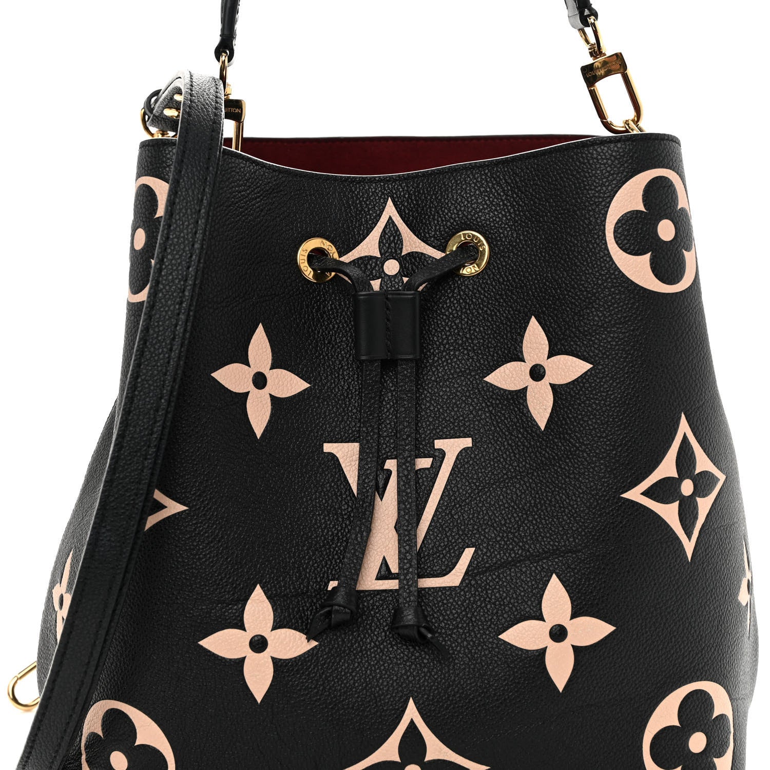 Louis Vuitton Empreinte Monogram Giant Neonoe MM Black Beige 8 of 12