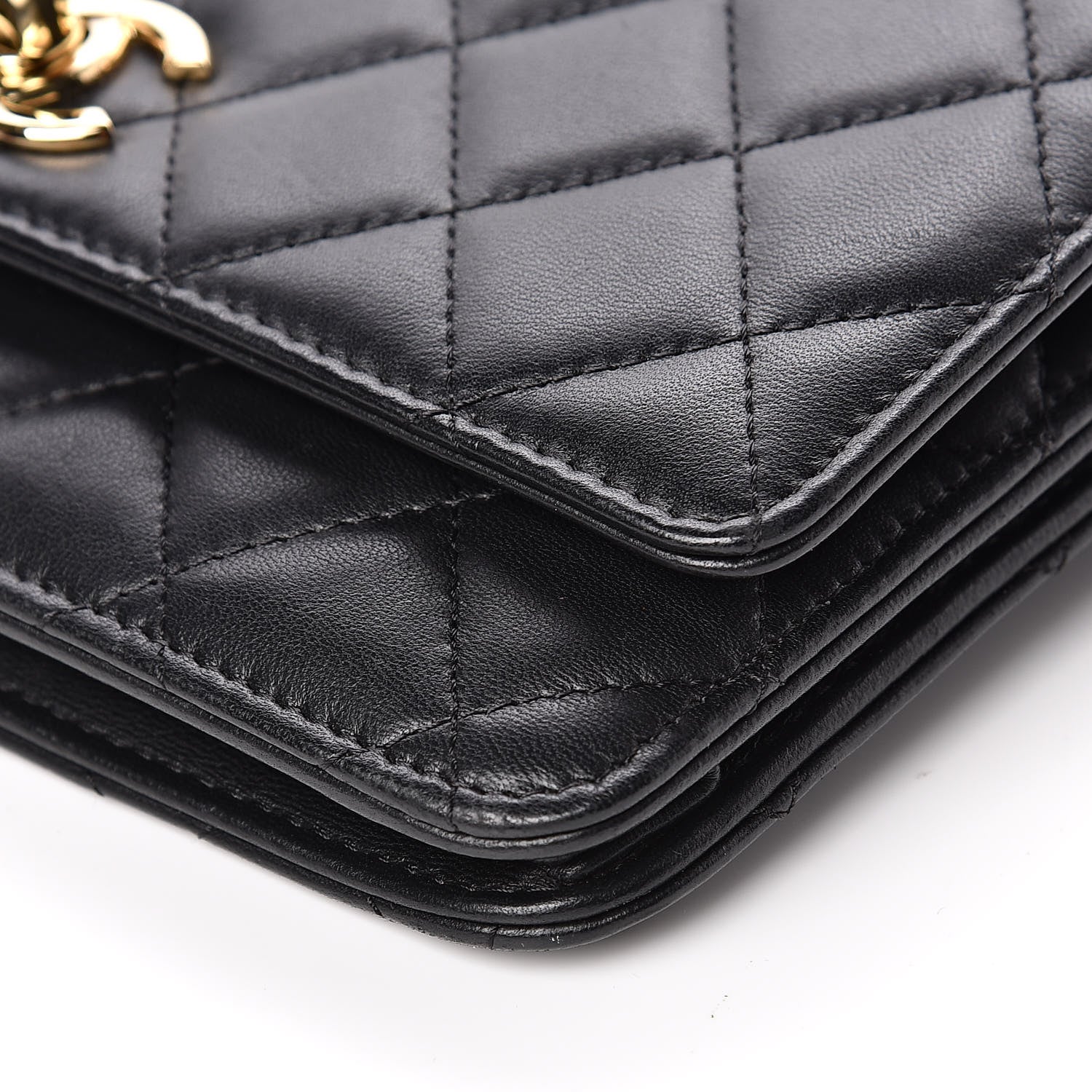 Chanel Lambskin Quilted Trendy CC Wallet On Chain WOC Black 11 of 13
