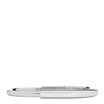 Tiffany 18K White Gold Tiffany Lock Bangle Bracelet 2 of 4