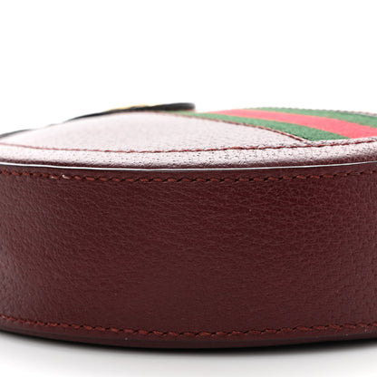 Gucci Soft Textured Calfskin Web Mini Ophidia Round Shoulder Bag Vintage Bordeaux 9 of 10