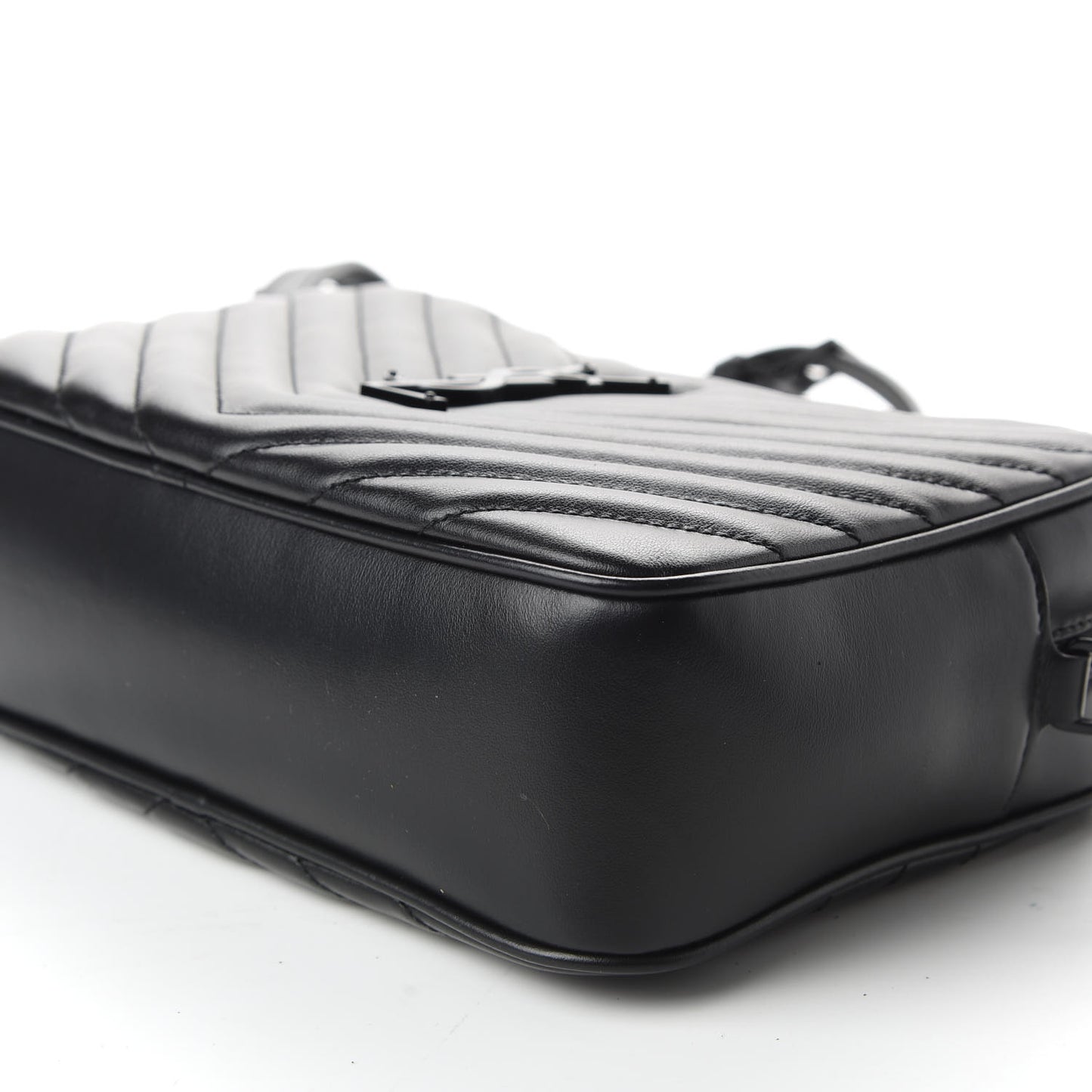 Calfskin Matelasse Monogram Lou Camera Bag Black