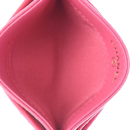 Chanel Caviar Quilted Card Holder Dark Pink 5 of 9