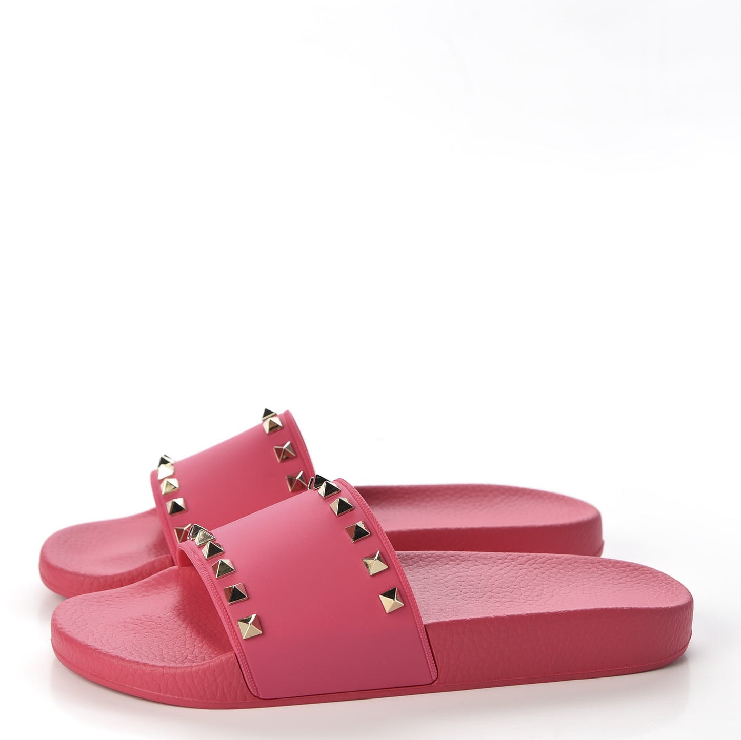 Rubber Rockstud Slide Sandals 40 Shadow Pink