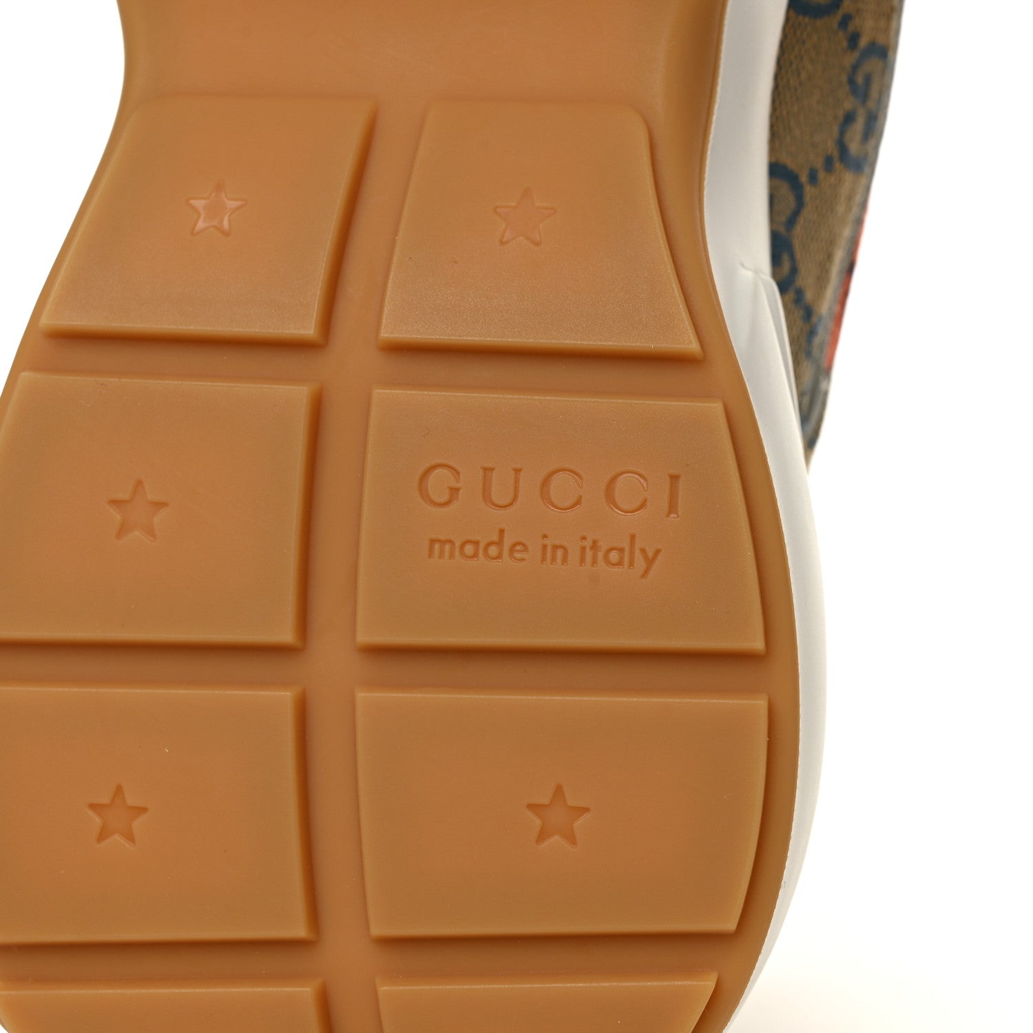 Gucci Monogram Multicolor Mens Rhyton Sneakers 10 Yellow Blue Great White Tabasco 7 of 10