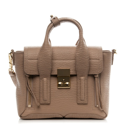 3.1 Phillip Lim 3.1 Textured Calfskin Mini Pashli Satchel Cashew 1 of 6