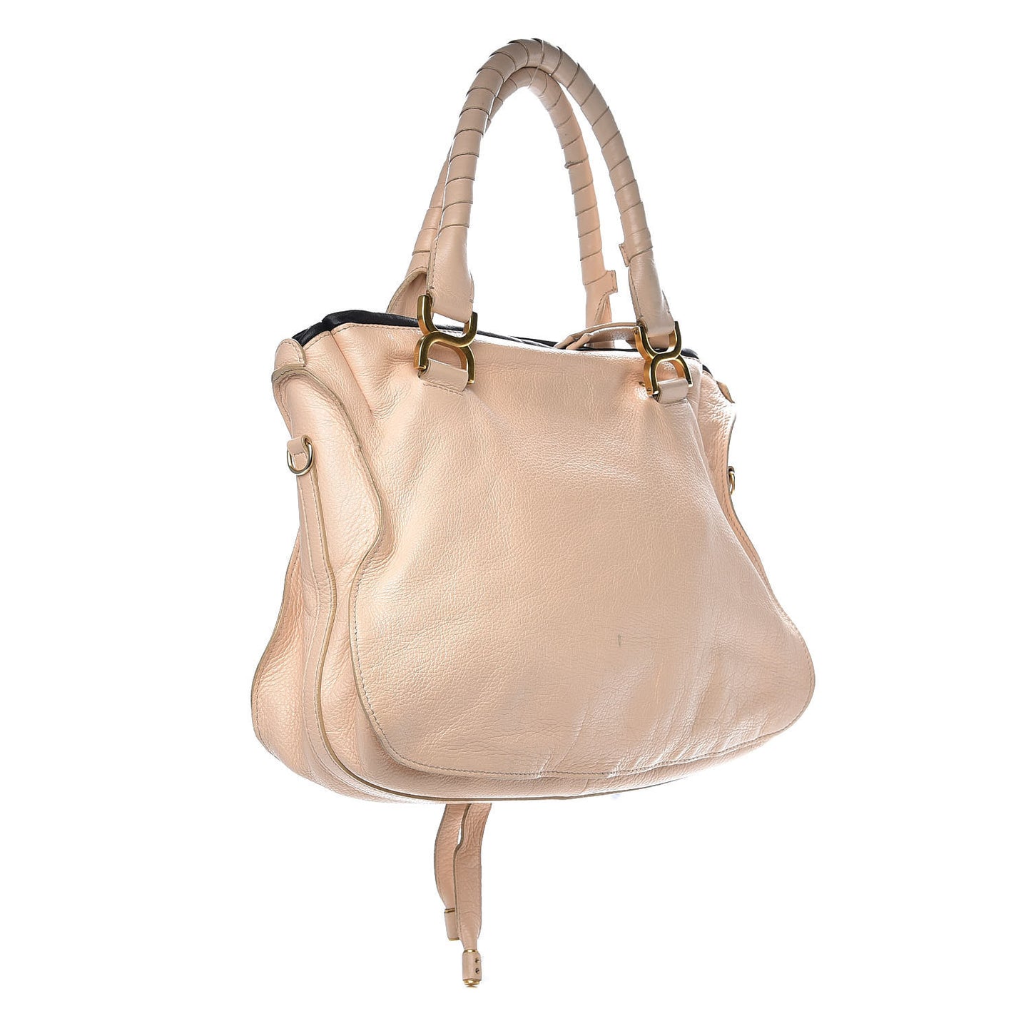 Calfskin Medium Marcie Satchel Cream