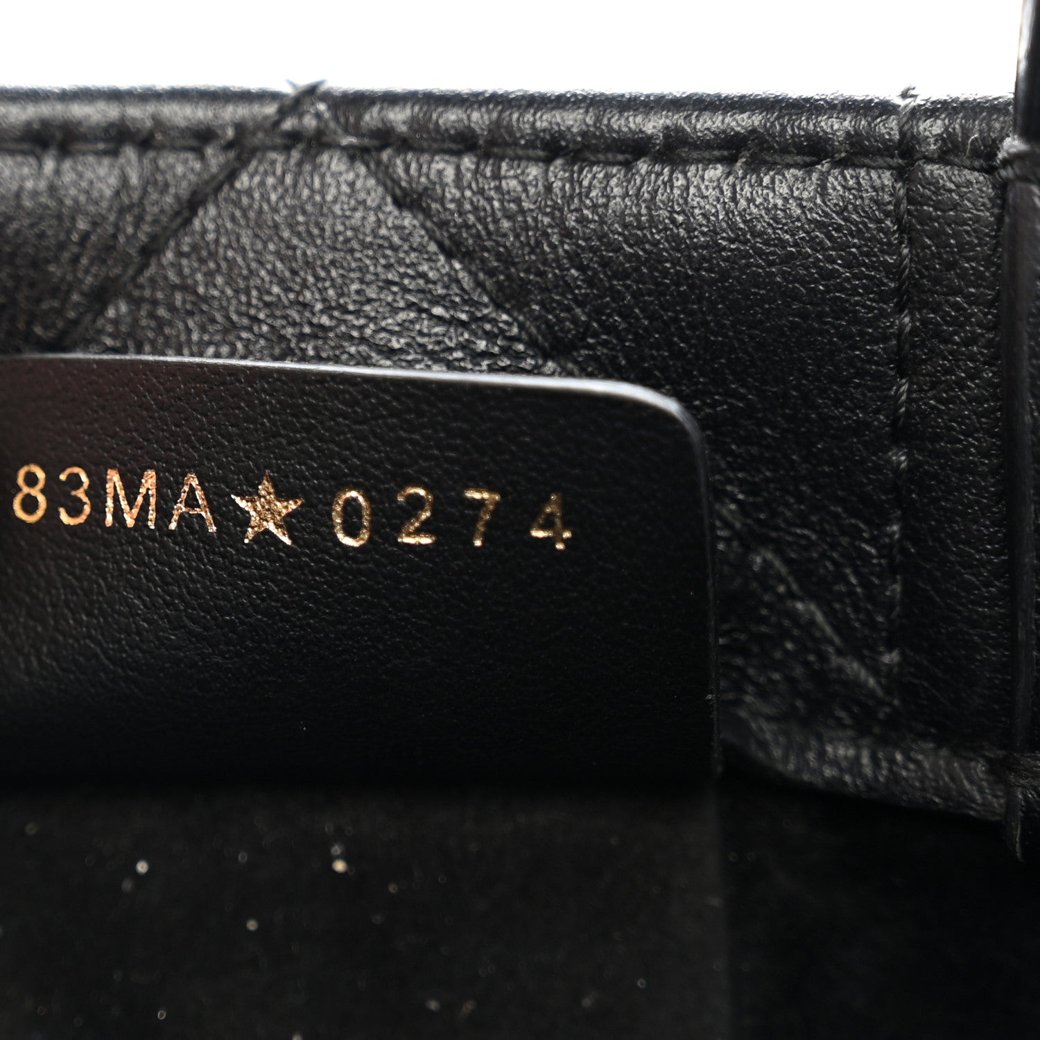 Christian Dior Calfskin Macrocannage Mini Book Tote Black 7 of 12