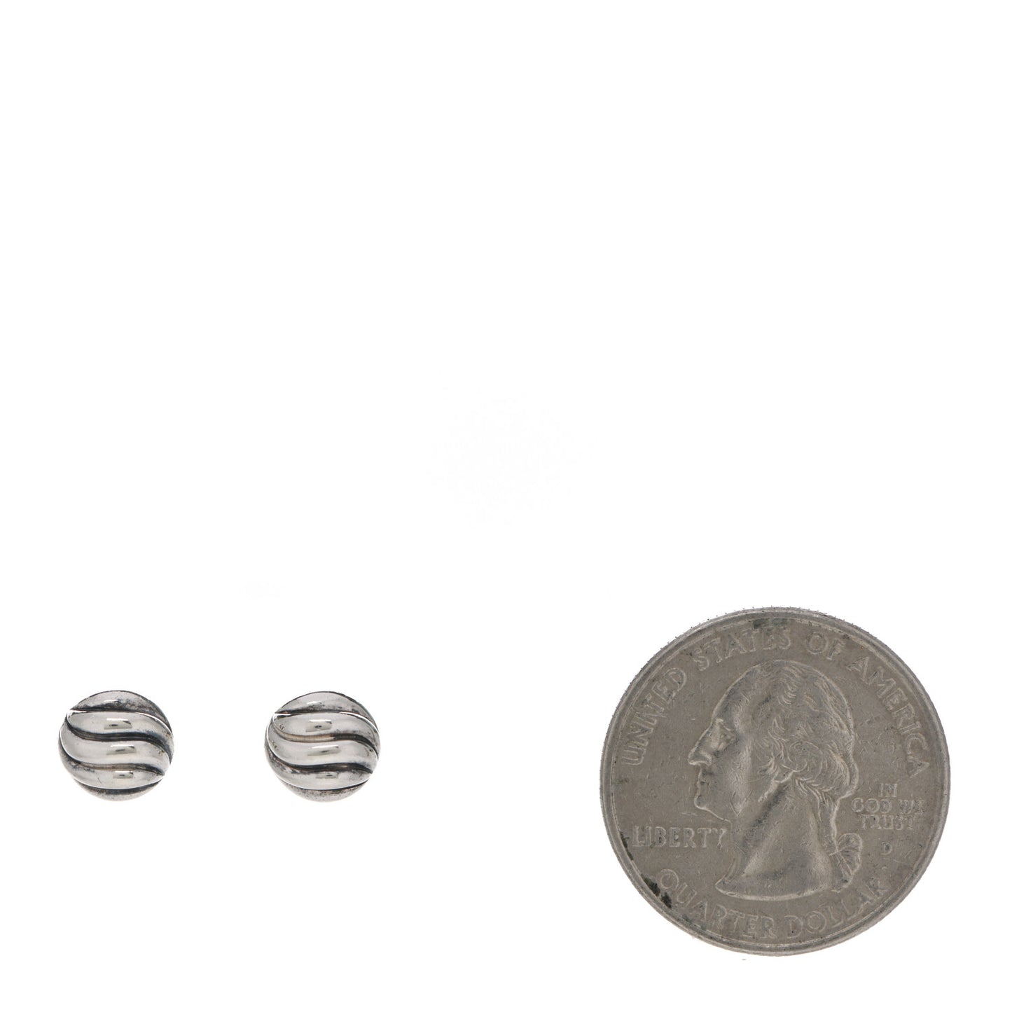 Sterling Silver 8mm Sculpted Cable Stud Earrings