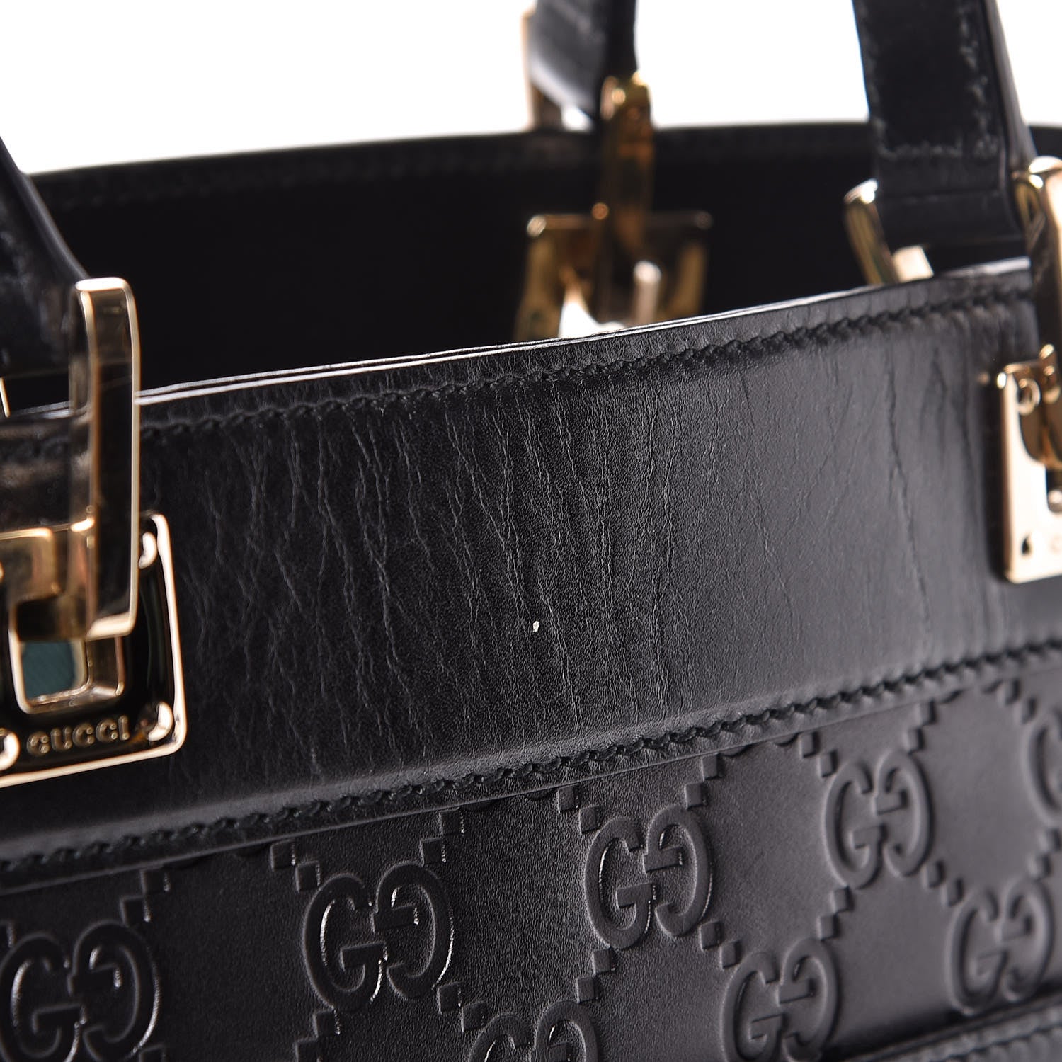 Gucci Guccissima Small Punch Tote Black 12 of 12