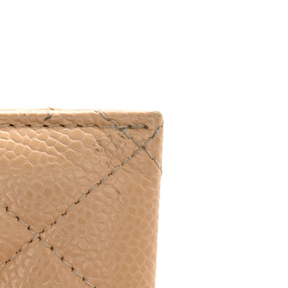 Chanel Caviar Quilted Card Holder Beige 10 of 15