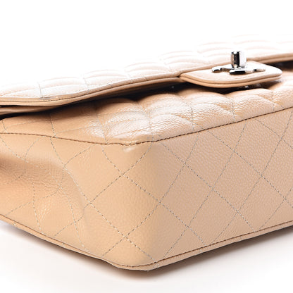 Chanel Caviar Quilted Medium Double Flap Beige Clair 9 of 10