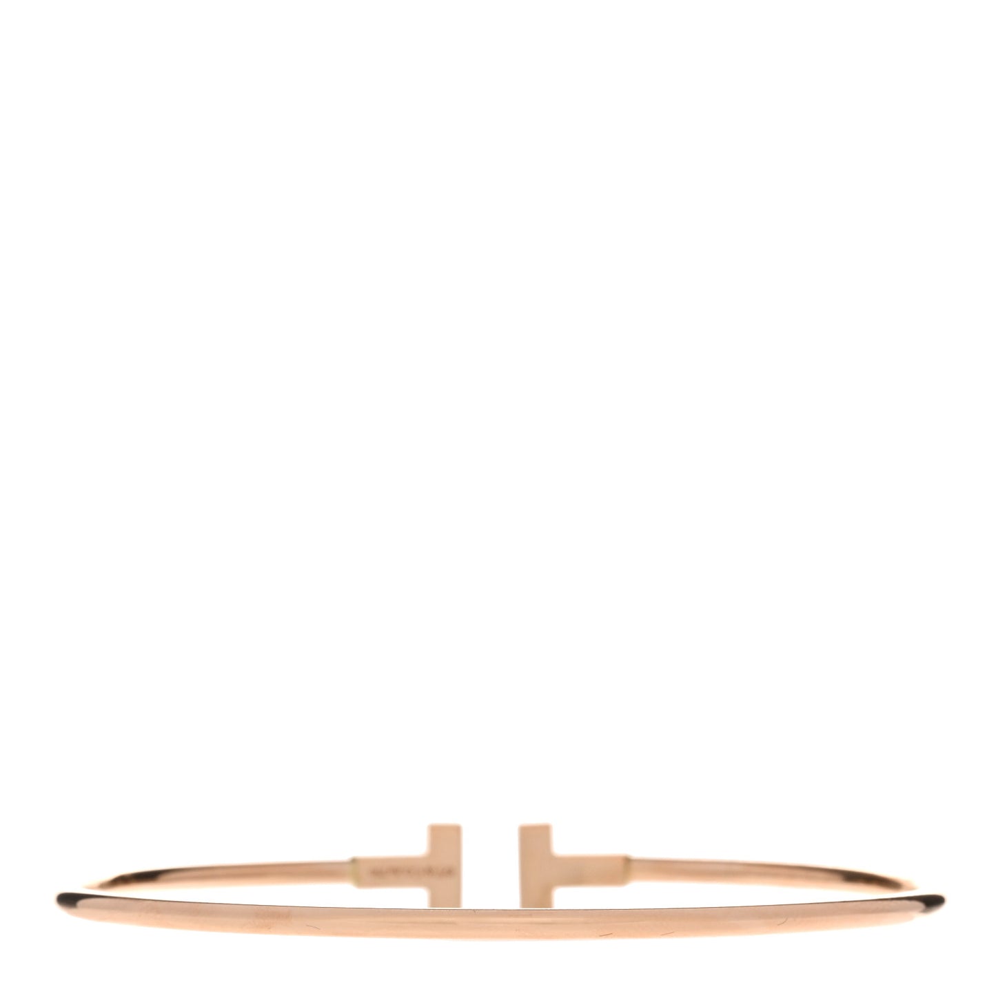 18K Rose Gold Narrow T Wire Bracelet