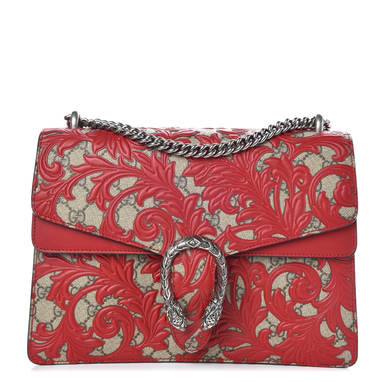 Gucci GG Supreme Monogram Arabesque Medium Dionysus Shoulder Bag Hibiscus Red 1 of 7