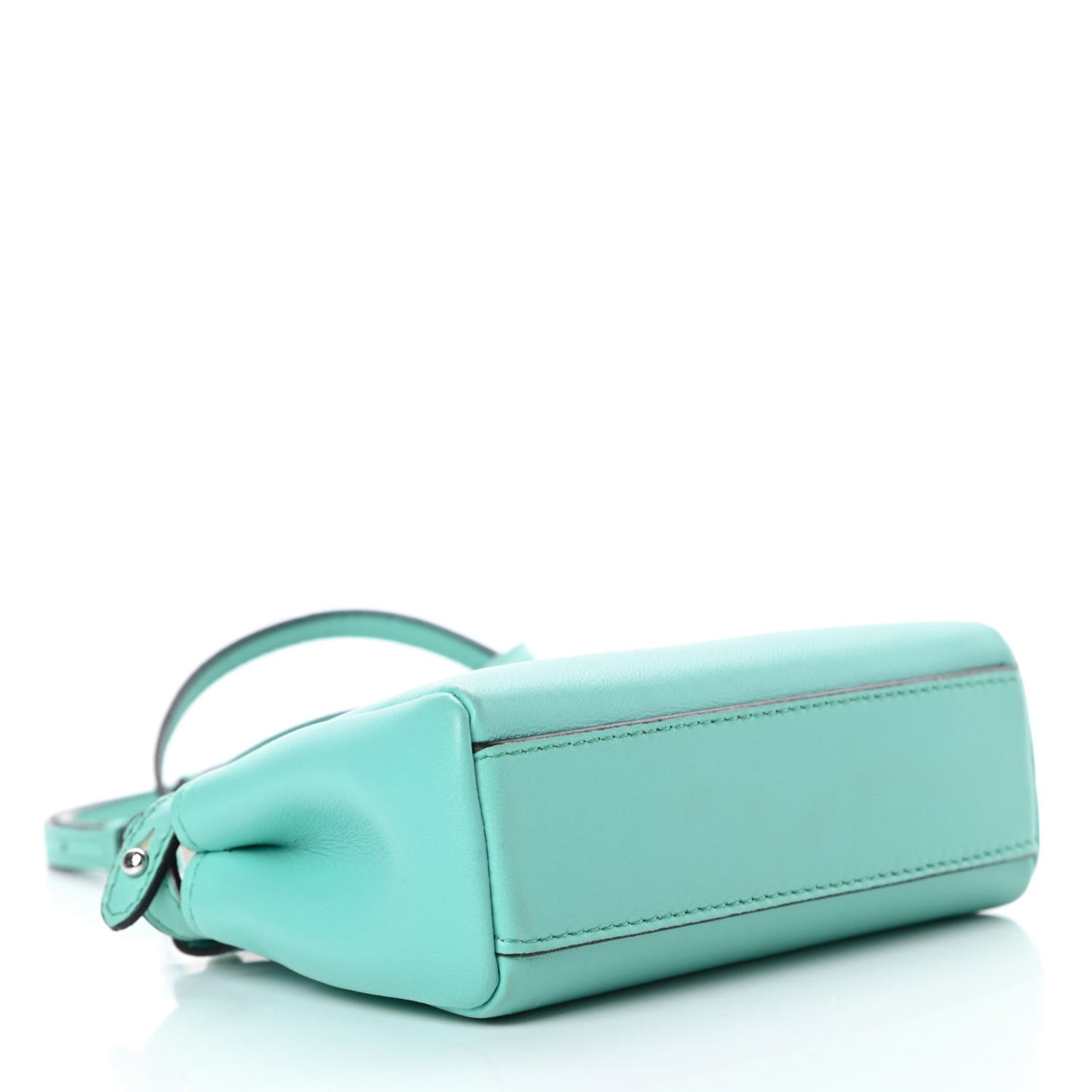 Shiny Nappa Micro Peekaboo Iconic Satchel Turchese Egiz