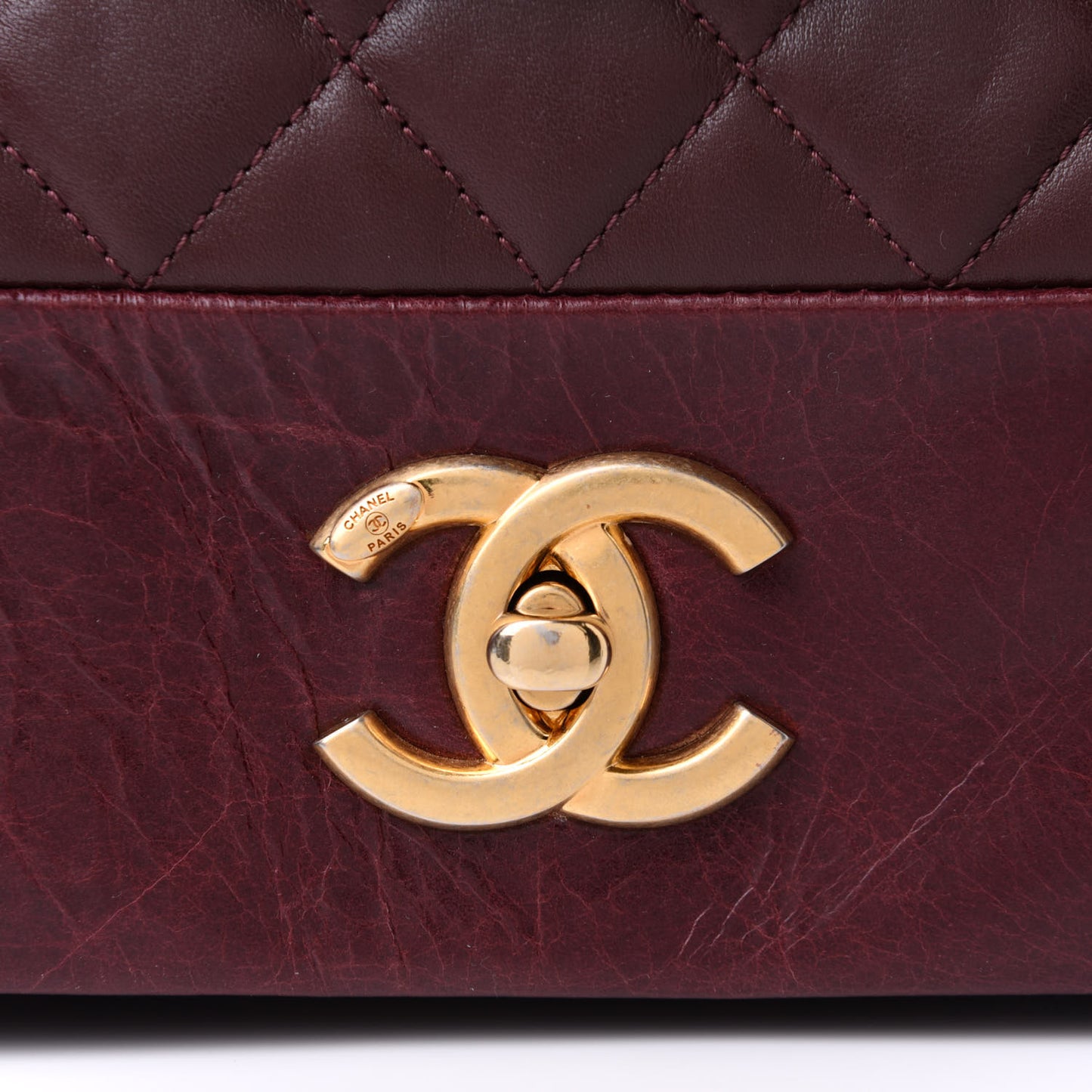 Calfskin Quilted Jumbo Soft Elegance Flap Bordeaux