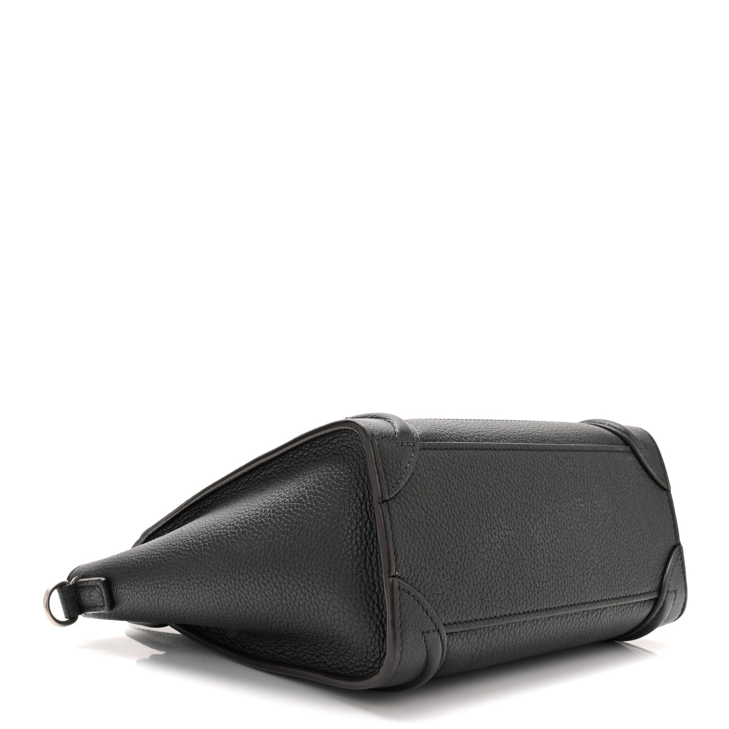 Drummed Calfskin Nano Luggage Black