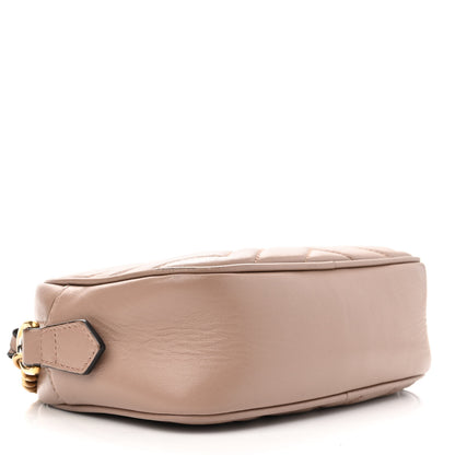 Gucci Calfskin Matelasse Mini GG Marmont Chain Shoulder Bag Porcelain Rose 4 of 15