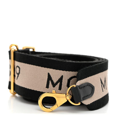 Moynat Canvas Calfskin Logo Strap Black Beige 1 of 5