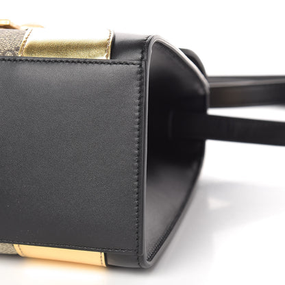 Gucci GG Supreme Monogram Small Osiride Top Handle Bag Black Gold 11 of 11