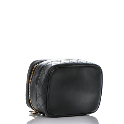 Chanel Lambskin Vanity Cosmetic Case Black 4 of 7