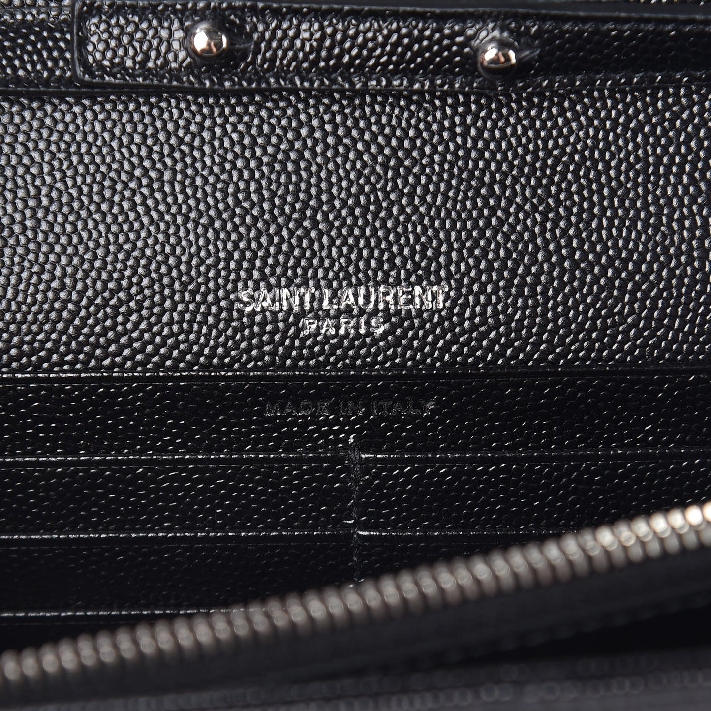 Grain De Poudre Matelasse Chevron Monogram Chain Wallet Black